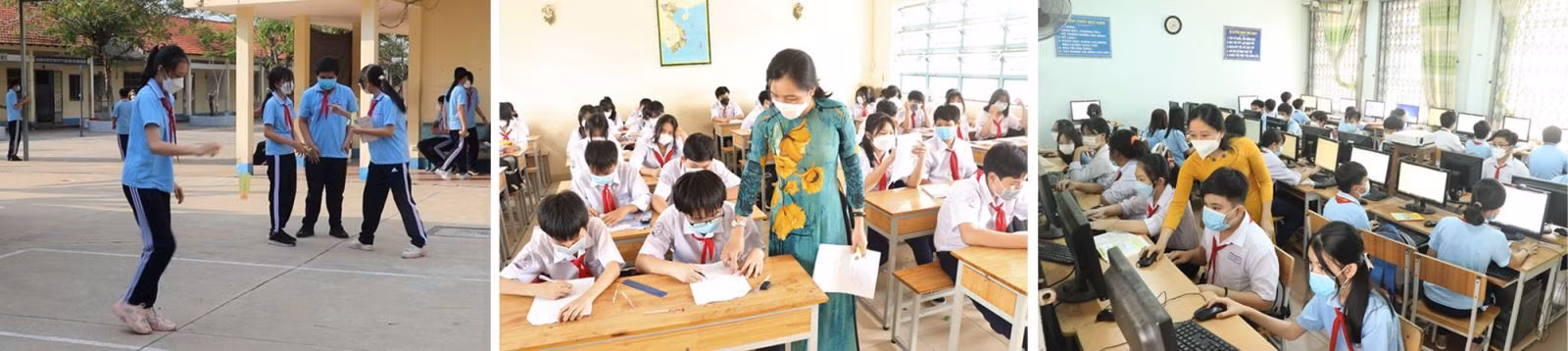 Được đến trường học trực tiếp, học sinh tiếp thu bài tốt hơn, đồng thời phát triển các kỹ năng xã hội, tâm lý và thể chất.