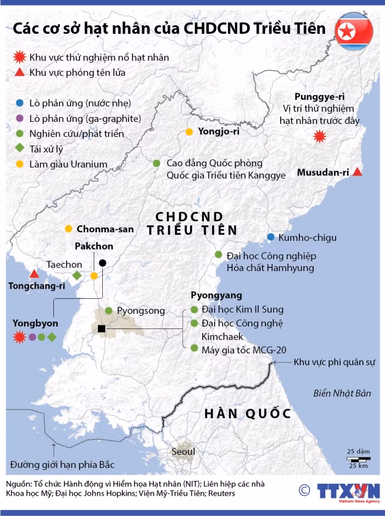 Triều Tiên có bao nhiêu cơ sở hạt nhân? ảnh 1