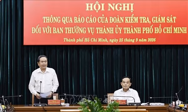 Thông qua báo cáo của Đoàn kiểm tra, giám sát đối với Ban Thường vụ Thành ủy TP Hồ Chí Minh