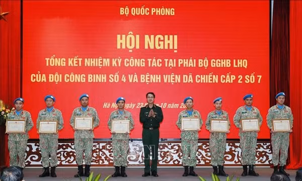 Công binh và quân y Việt Nam hoàn thành xuất sắc sứ mệnh gìn giữ hòa bình