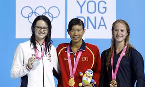 Ánh Viên giành HCV đầu tiên tại Olympic trẻ