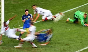 Messi, Quả bóng vàng World Cup 2014, trong một pha tấn công ở trận chung kết (ảnh: AFP)
