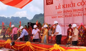 Khởi công Trung tâm may mặc xuất khẩu Hòa Bình