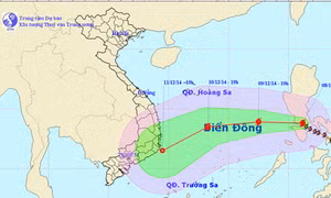 Tin bão gần Biển Đông