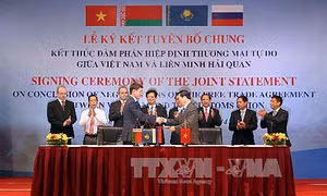 Kết thúc đàm phán Hiệp định thương mại tự do Việt Nam-Liên minh Hải quan