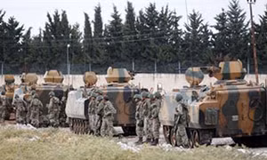 Thổ Nhĩ Kỳ tập kết xe tăng gần biên giới Syria 
