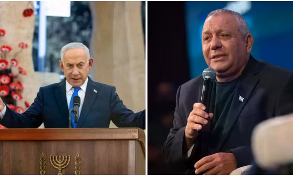 Thủ tướng Benjamin Netanyahu và đối thủ Gadi Eisenkot - lãnh đạo đảng Yashar. Ảnh: Jerusalem Post