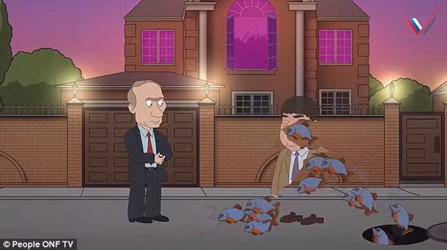 Phim hoạt hình Tổng thống Putin tiễn quan tham về trời ảnh 4