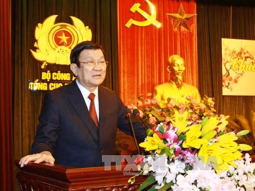 Chủ tịch nước chúc Tết Tổng cục 5 - Bộ Công an ảnh 1