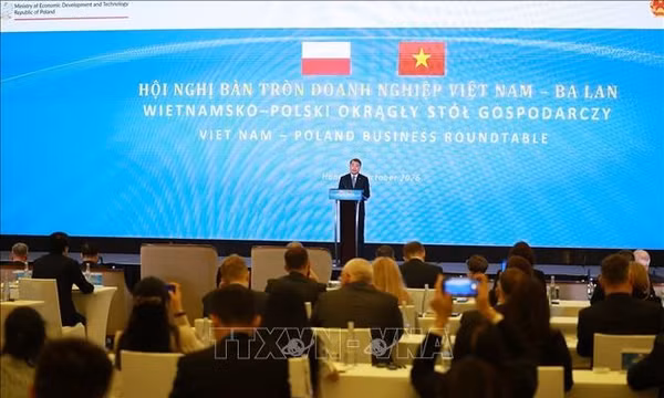 Thủ tướng Lê Minh Hưng và Thủ tướng Ba Lan Donald Tusk dự Hội nghị bàn tròn doanh nghiệp Việt Nam- Ba Lan