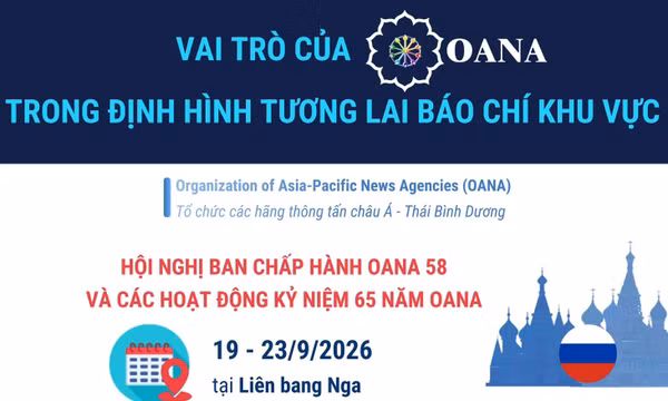 TTXVN đăng cai tổ chức Hội nghị OANA lần thứ 59 vào năm 2027