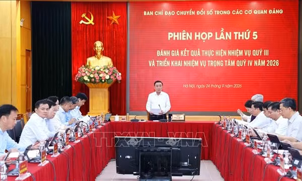 Thường trực Ban Bí thư chủ trì Phiên họp của Ban Chỉ đạo chuyển đổi số trong các cơ quan đảng