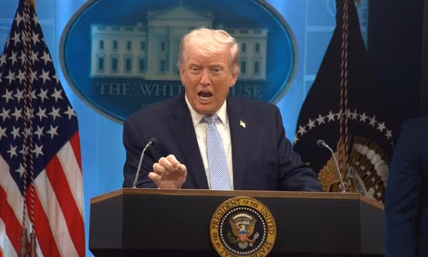 Tổng thống Mỹ Donald Trump phát biểu tại Nhà Trắng, Washington, D.C. Ảnh: THX/TTXVN