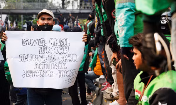 Indonesia: Tài xế xe ôm công nghệ đình công, biểu tình do các vấn đề phúc lợi