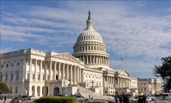 Tòa nhà Quốc hội Mỹ ở Washington, D.C. Ảnh: THX/TTXVN