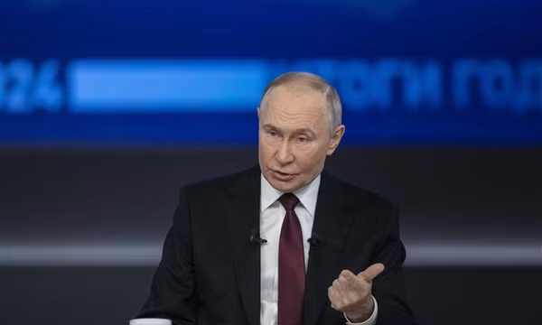 Tổng thống Liên bang Nga Vladimir Putin phát biểu tại thủ đô Moskva. Ảnh: THX/TTXVN phát