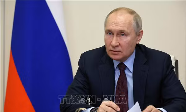 Tổng thống Liên bang Nga Vladimir Putin. Ảnh: AFP/TTXVN (Không được sử dụng, chia sẻ bởi bên thứ ba)