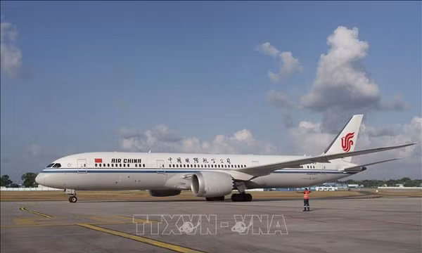 Máy bay của Air China tại sân bay quốc tế José Martí. Ảnh tư liệu: TTXVN phát