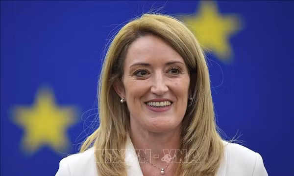 Chủ tịch Nghị viện châu Âu Roberta Metsola. Ảnh: AFP/TTXVN (Không được phép sử dụng, chia sẻ bởi bên thứ ba)