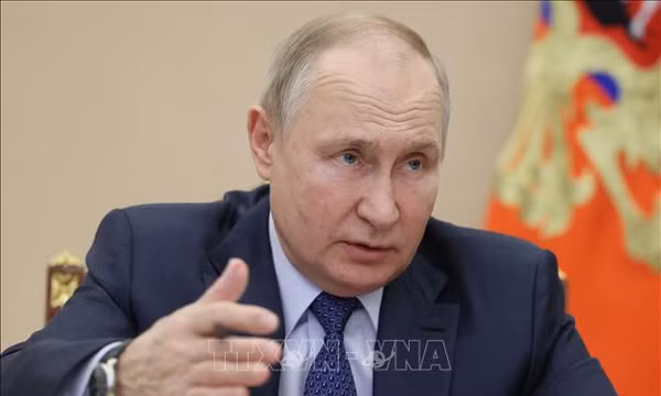 Tổng thống Nga Vladimir Putin tại một cuộc họp ở Moskva ngày 7/12/2022. Ảnh: AFP/TTXVN (Không được sử dụng, chia sẻ bởi bên thứ ba)