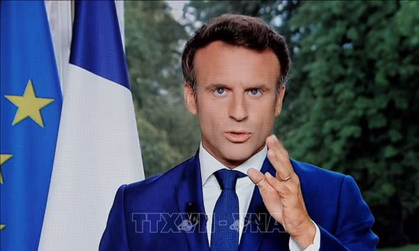 Tổng thống Pháp Emmanuel Macron. Ảnh: AFP/TTXVN (Không được sử dụng, chia sẻ bởi bên thứ ba)