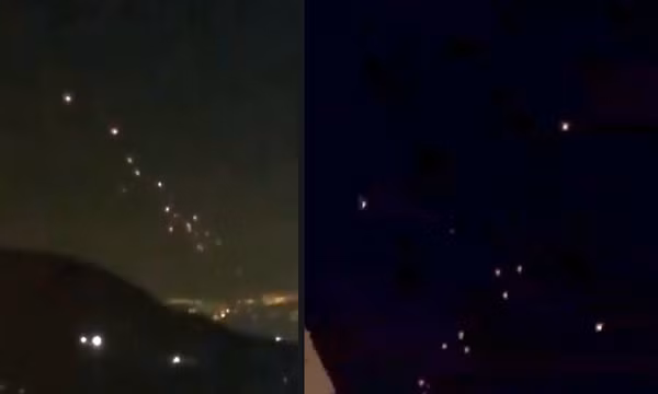 Video ghi cảnh tên lửa Iran dồn dập lao về phía các cơ sở quân sự của Mỹ ở Trung Đông