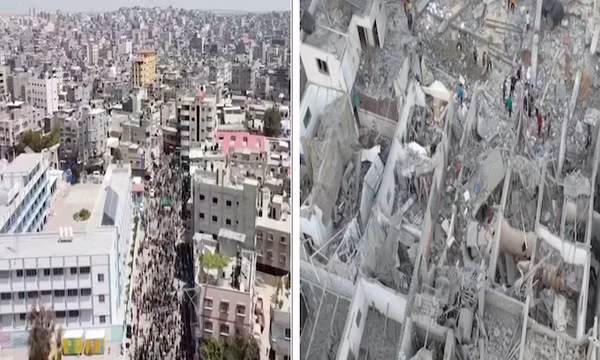Hình ảnh tương phản chưa từng có ở Gaza trước và sau ngày nổ ra xung đột Israel - Hamas 