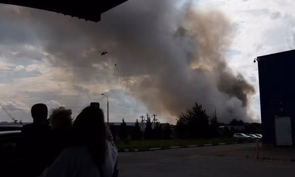 Ukraine thực hiện cuộc tấn công quy mô lớn bằng UAV nhắm vào vùng Moskva hồi tháng 9/2026. Ảnh: AnadoluAgency/X