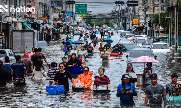Tình trạng ngập lụt nặng tại Bangkok. Ảnh: The Nation