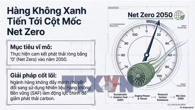  'Xanh hóa' nhiên liệu hàng không hướng tới mục tiêu Net Zero