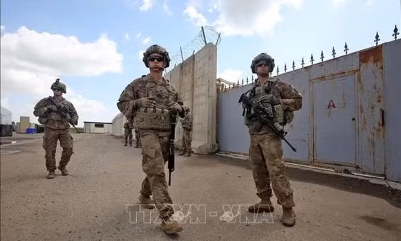 Binh sĩ Mỹ tại căn cứ K1 ở miền Bắc Iraq. Ảnh tư liệu: AFP/TTXVN (Không được phép chia sẻ, khai thác bởi bên thứ ba)