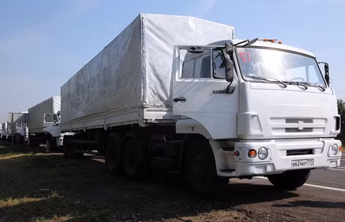 Ukraine công nhận đoàn xe Nga chở hàng cứu trợ ảnh 1