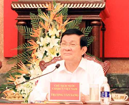 Chủ tịch nước Trương Tấn Sang làm việc tại Ninh Bình ảnh 1