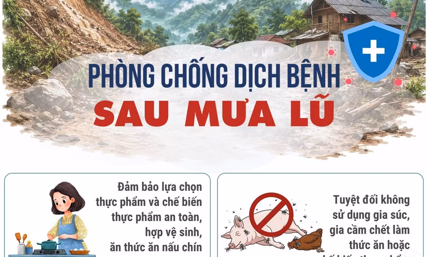 Những lưu ý phòng chống dịch bệnh sau mưa lũ
