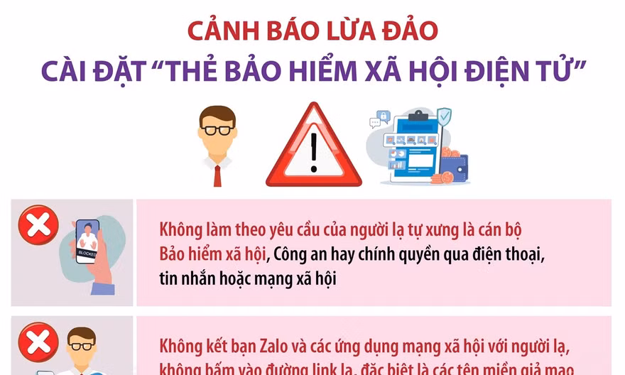 Cảnh báo lừa đảo cài đặt 'thẻ Bảo hiểm xã hội điện tử'