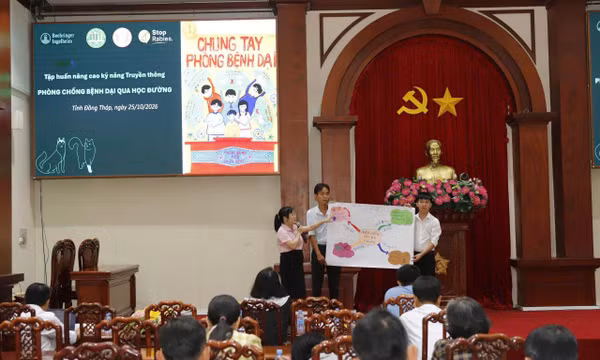 Giáo dục phòng chống bệnh dại cho 65.000 học sinh
