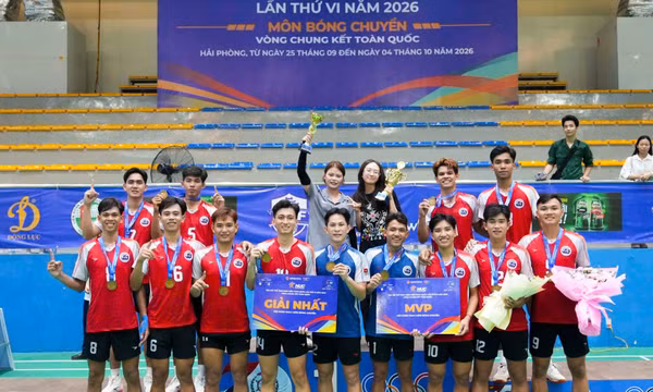 Khép lại vòng chung kết bóng chuyền Sinh viên toàn quốc 2026 ấn tượng