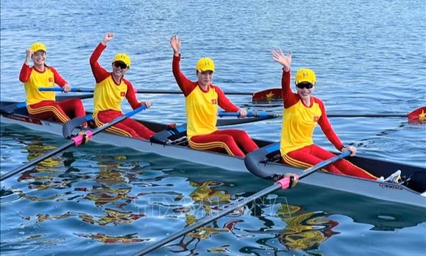 ASIAD 2026: Rowing Việt Nam giành HCĐ Thuyền bốn nữ một mái chèo