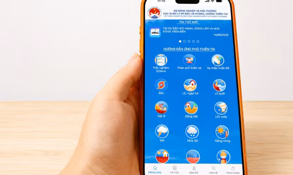 Nghị quyết 57-NQ/TW: Chủ động ứng phó thiên tai nhờ ứng dụng thời tiết trên điện thoại