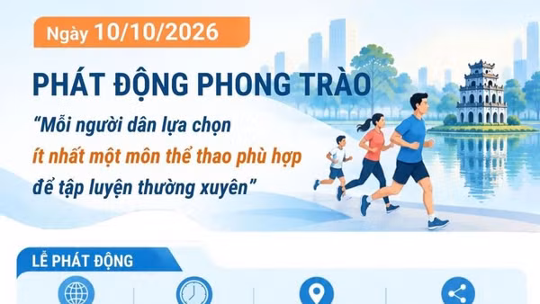 Phát động phong trào mỗi người dân lựa chọn ít nhất một môn thể thao