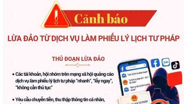 Cảnh báo lừa đảo từ dịch vụ làm phiếu lý lịch tư pháp
