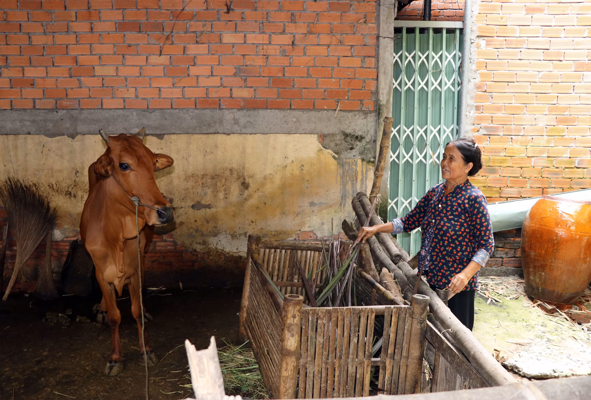 Gia đình bà Trì Thị Sa Ri (xã Hàm Giang) đổi thay nhờ các chính sách hỗ trợ về nhà ở, vốn sản xuất của Nhà nước và địa phương.