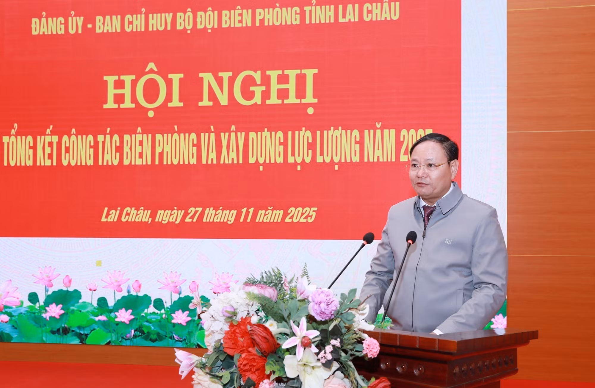 Bí thư Tỉnh ủy tỉnh Lai Châu Lê Minh Ngân phát biểu chỉ đạo.
