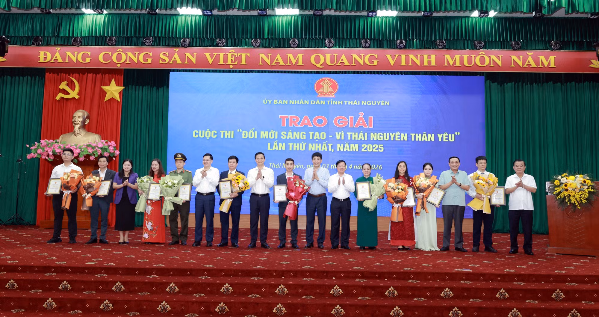 Tỉnh Thái Nguyên đã trao thưởng cho 10 công trình tiêu biểu tại cuộc thi “Đổi mới sáng tạo - vì Thái Nguyên thân yêu” lần thứ nhất năm 2025.