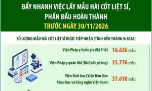 Phấn đấu hoàn thành việc lấy mẫu hài cốt liệt sĩ trước ngày 30/11/2026