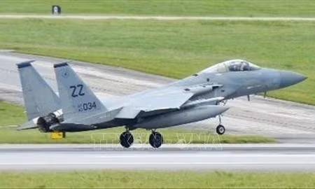 Máy bay chiến đấu F-15. Ảnh tư liệu: Kyodo/TTXVN