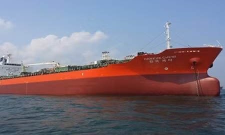 Hình minh họa tàu chở dầu của Hàn Quốc. Ảnh: YONHAP/TTXVN