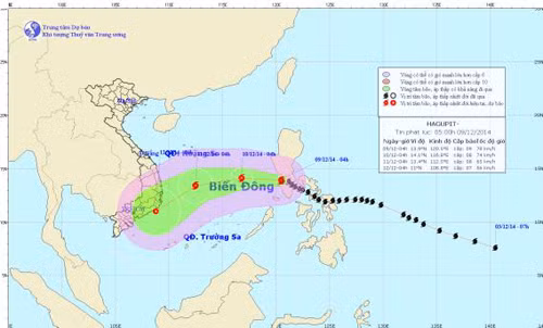 Bão Hagupit gây cấp độ rủi ro thiên tai cấp 3 ảnh 1