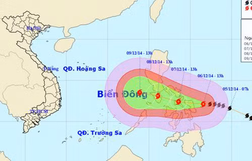 Ba khả năng di chuyển của bão Hagupit ảnh 1