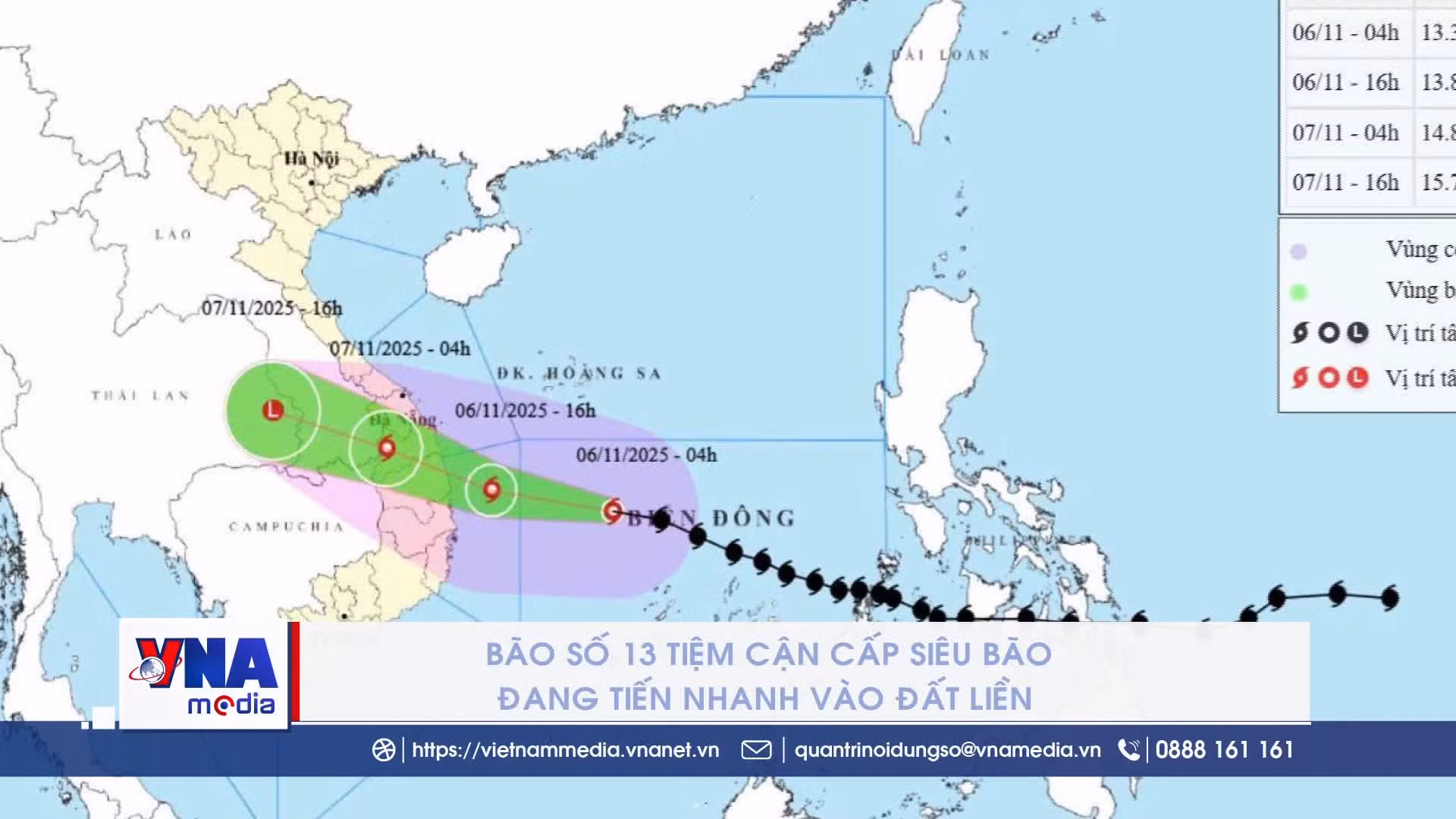 Bão số 13 tiệm cận cấp siêu bão đang tiến nhanh vào đất liền